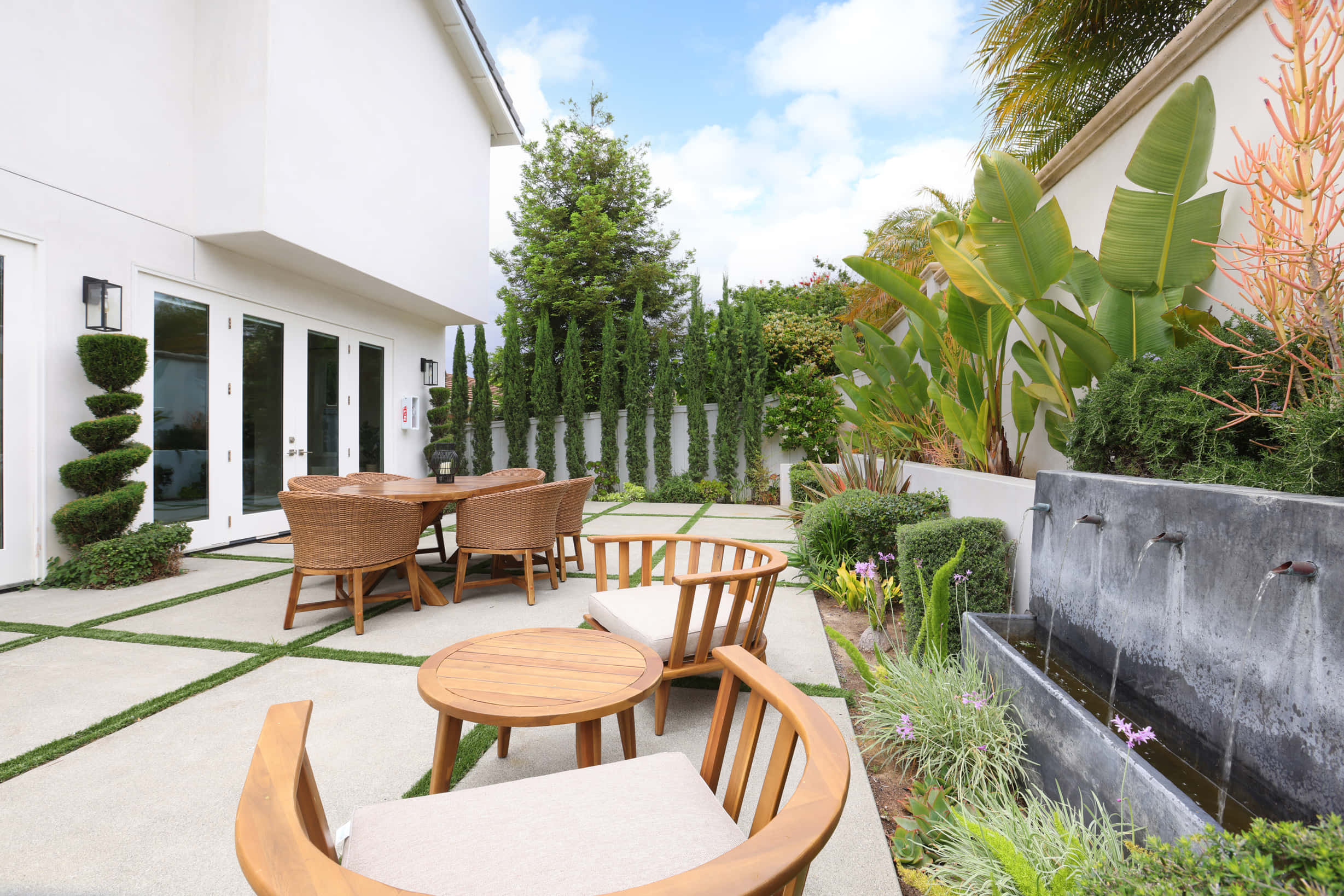 backyard seating area